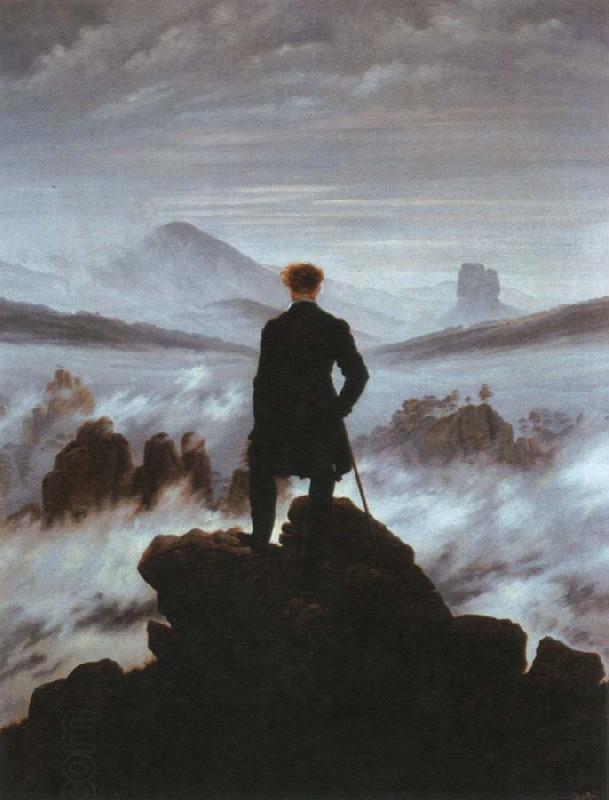 Caspar David Friedrich wanderer above the sea of fog China oil painting art